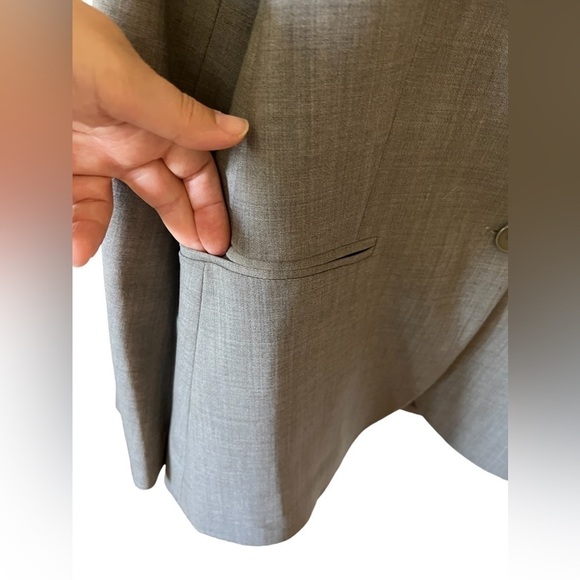 THEORY 2-BUTTON CLASSIC "RORY" BLAZER, FABRIC IS "TAILOR," HEATHERED TAN, Sz 10 - Picture 10 of 12